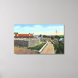 Toile Vue du port de sortie et du Demilune occidental