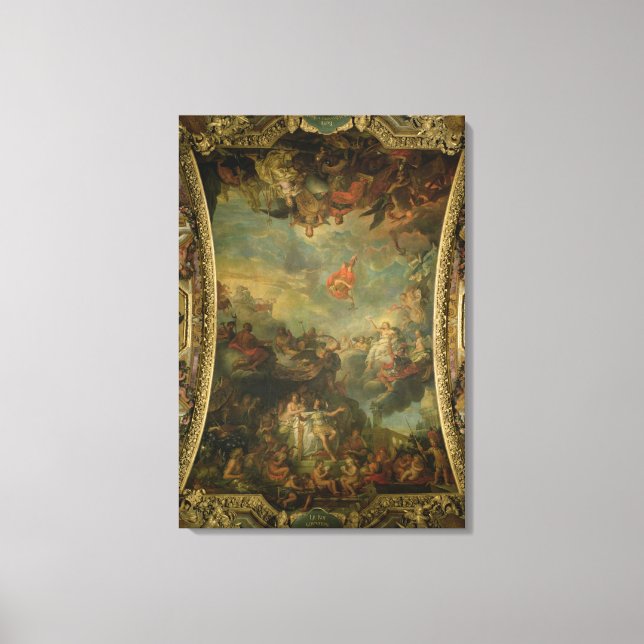 Toile Vue du roi Louis XIV gouvernant seul (Recto)