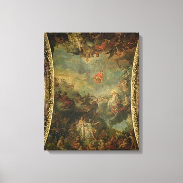 Toile Vue du roi Louis XIV gouvernant seul (Recto)
