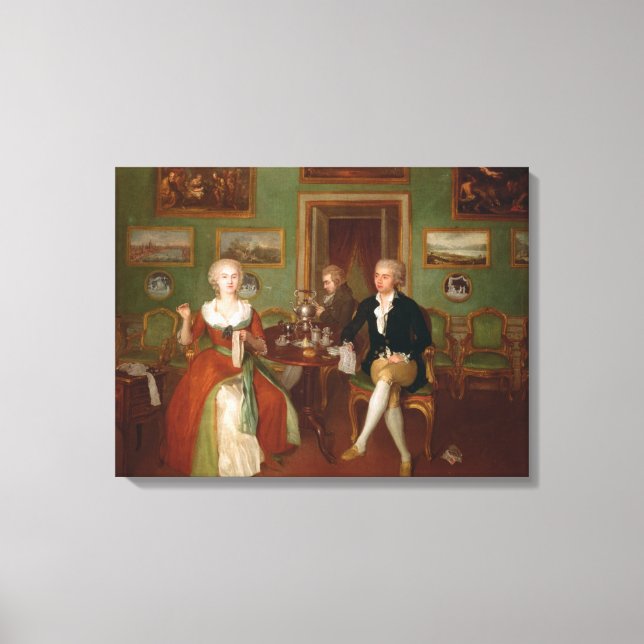 Toile Vue du salon, 1780 (Recto)