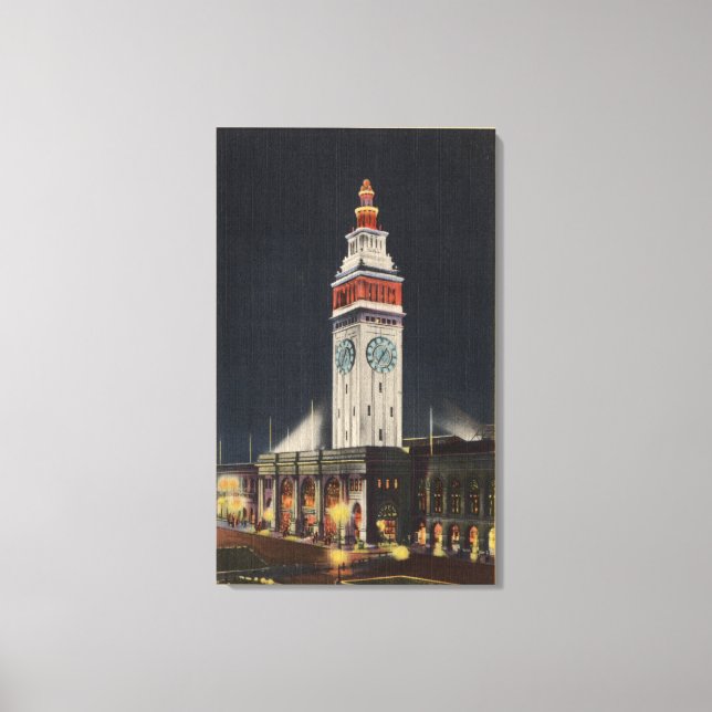 Toile Vue du soir du Ferry Building (Recto)