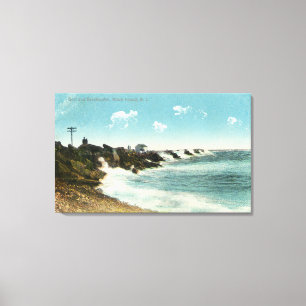 Toile Vue du surf et du brise-lames