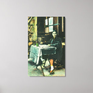 Toile Vue d'un diseur de bonne aventure chinois