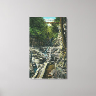 Toile Vue d'un pont suspendu