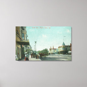 Toile Vue d'un verger de ScenePacific de rue, CA