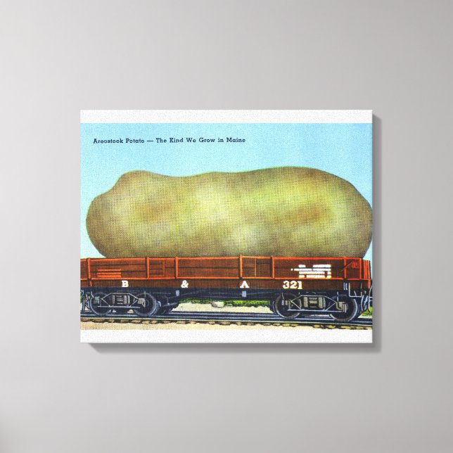 Toile Vue d'une pomme de terre d'Aroostook sur un chario (Recto)
