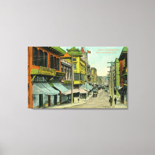 Toile Vue d'une rue de Chinatown
