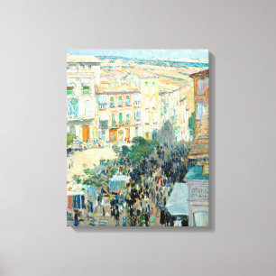 Toile Vue d'une ville française du sud par Childe Hassam