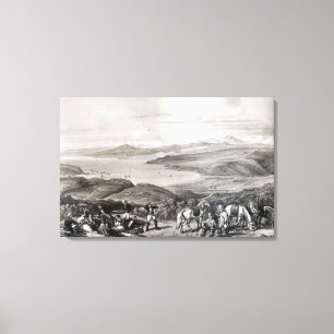 Toile Vue éloignée du volcan de l'Aconcagua