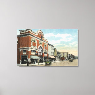 Toile Vue est de rue principale du théâtre américain