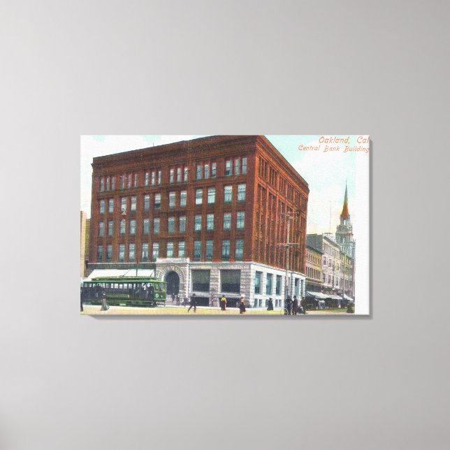 Toile Vue extérieure de Central Bank BldgOakland, CA (Recto)