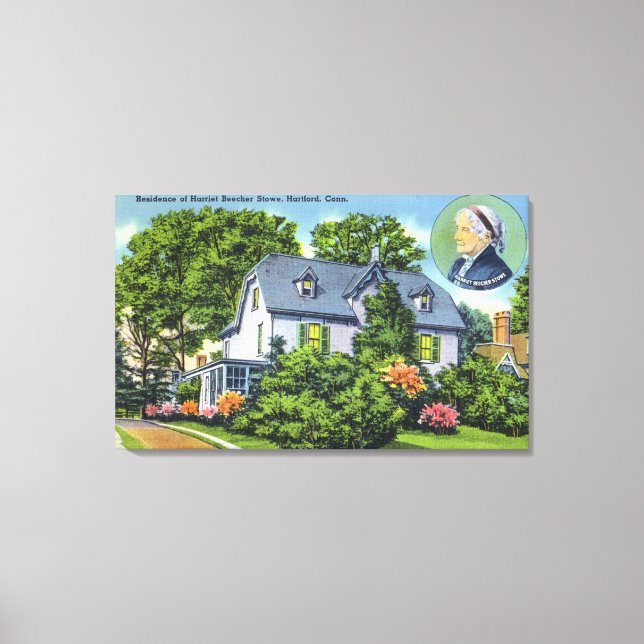 Toile Vue extérieure de Harriet Beecher Stowe's (Recto)