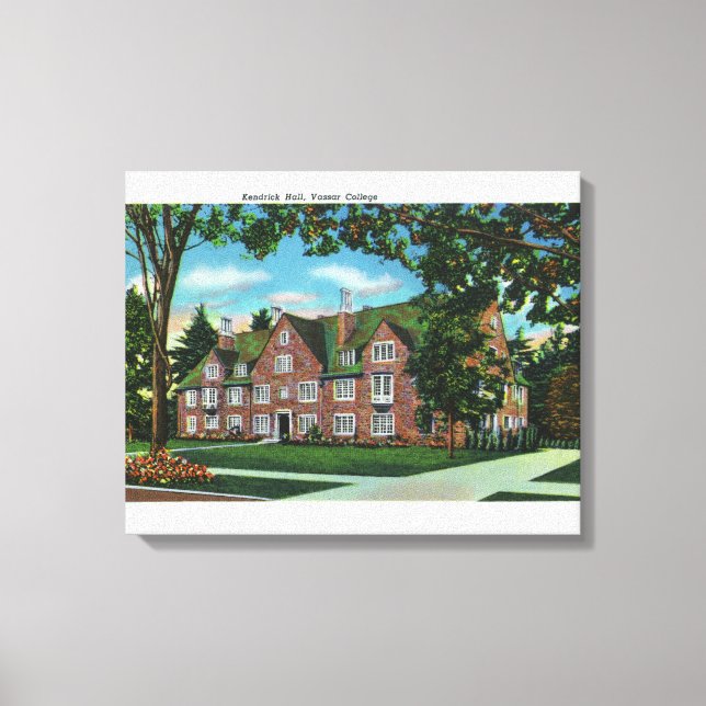 Toile Vue extérieure de Kendrick Hall, Vassar College (Recto)