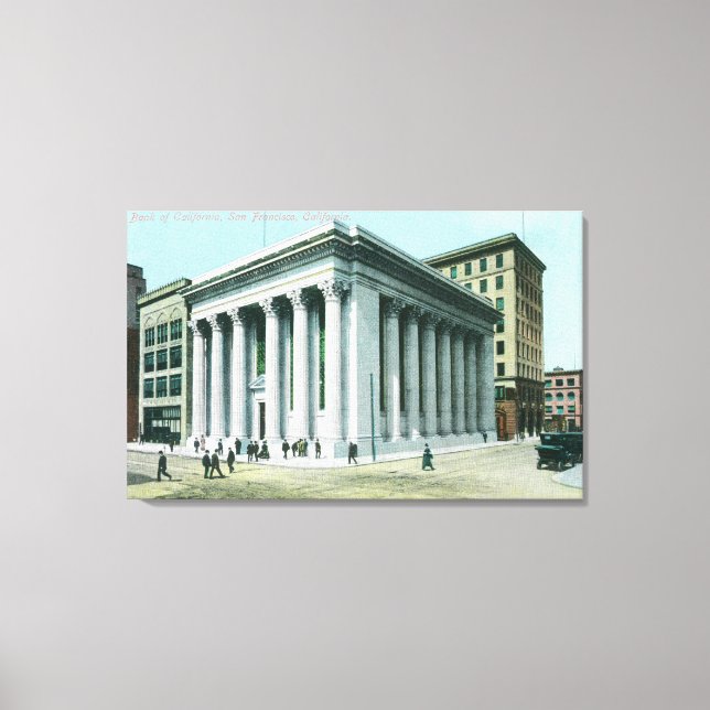 Toile Vue extérieure de la Banque de Californie (Recto)