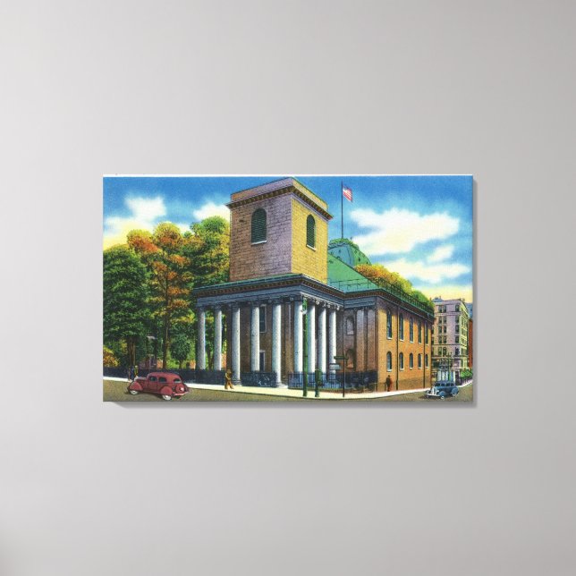 Toile Vue extérieure de la chapelle du roi (Recto)