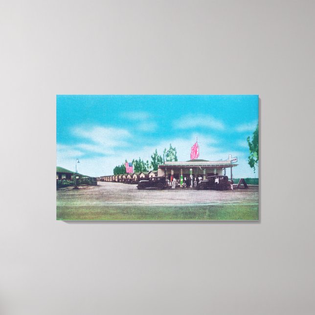 Toile Vue extérieure de la cour automobile touristique (Recto)