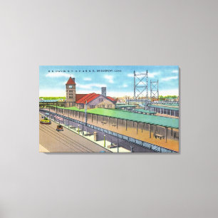 Toile Vue extérieure de la gare 2