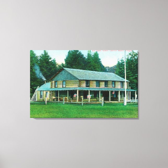 Toile Vue extérieure de la taverne Elk Creek (Recto)