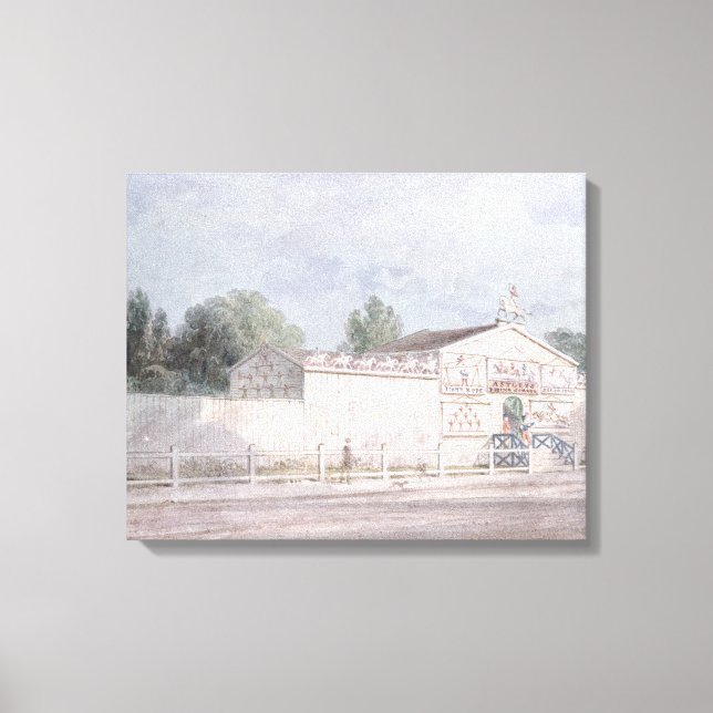 Toile Vue extérieure de l'amphithéâtre d'Astley, 1777 (Recto)