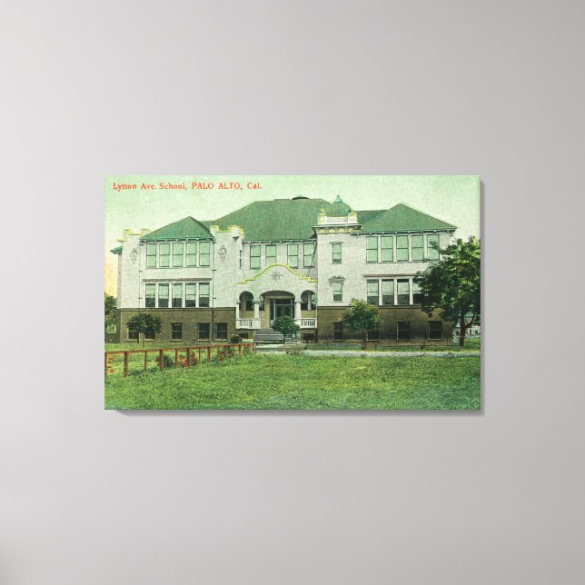 Toile Vue extérieure de l'école Lytton Avenue (Recto)