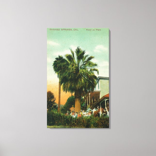 Toile Vue extérieure de l'hôtel au Palm (Recto)