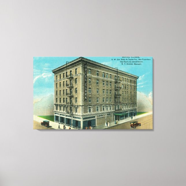 Toile Vue extérieure de l'hôtel Clark (Recto)