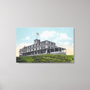 Toile Vue extérieure de l'hôtel de falaise de tête