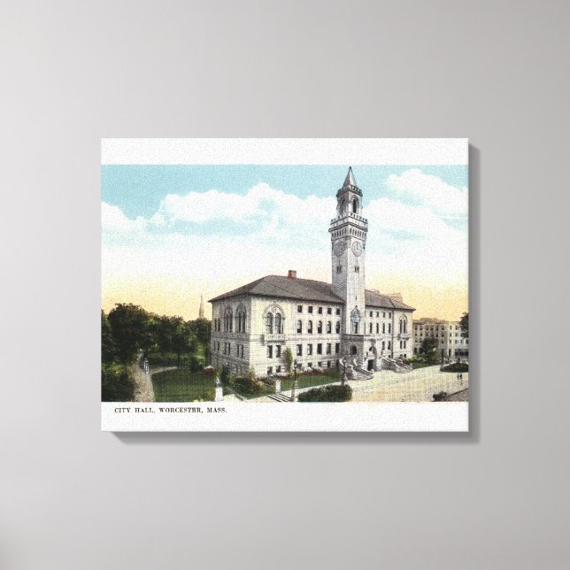 Toile Vue extérieure de l'hôtel de ville (Recto)