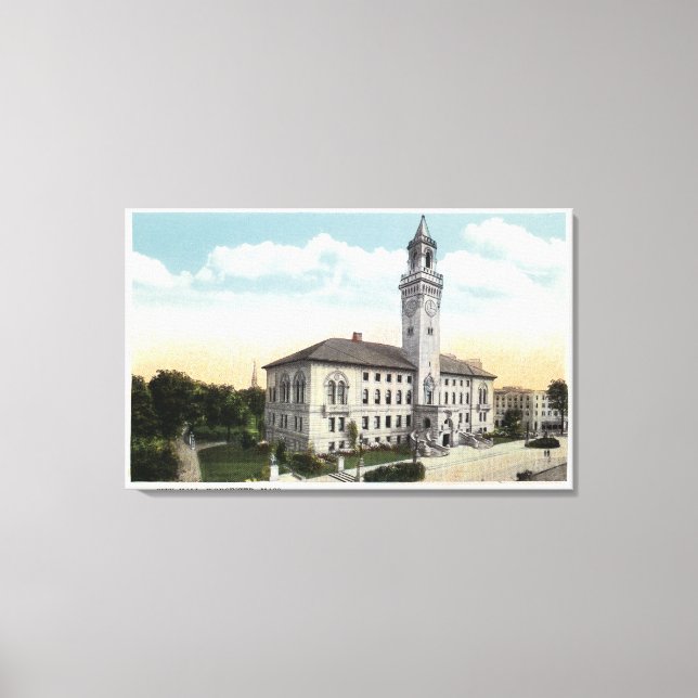 Toile Vue extérieure de l'hôtel de ville (Recto)