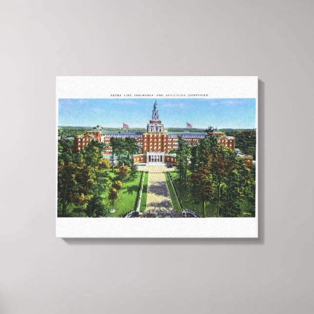 Toile Vue extérieure de l'immeuble de l'assurance vie Ae (Recto)