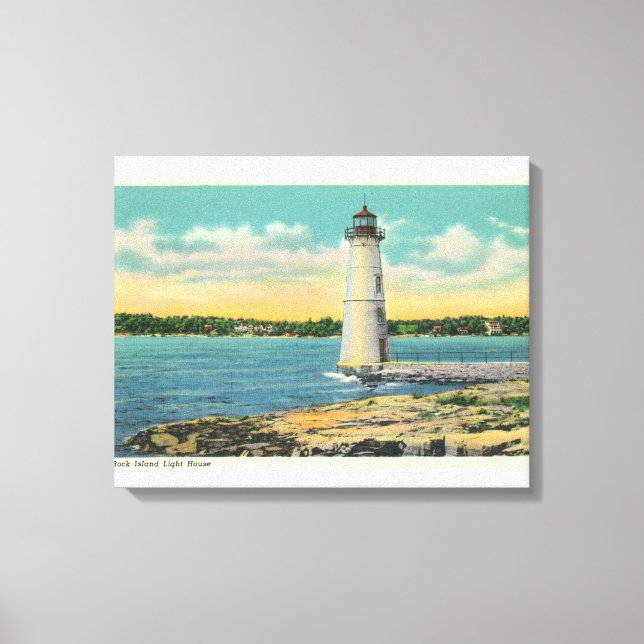 Toile Vue extérieure de Rock Island Light House (Recto)