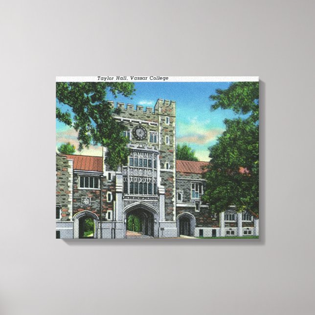 Toile Vue extérieure de Taylor Hall, Vassar College (Recto)