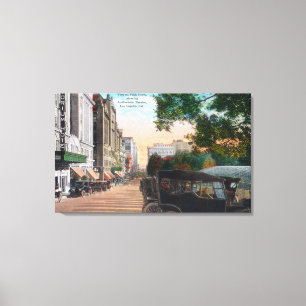 Toile Vue extérieure de théâtre d'amphithéâtre sur 