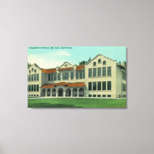 Toile Vue extérieure d'école de Longfellow