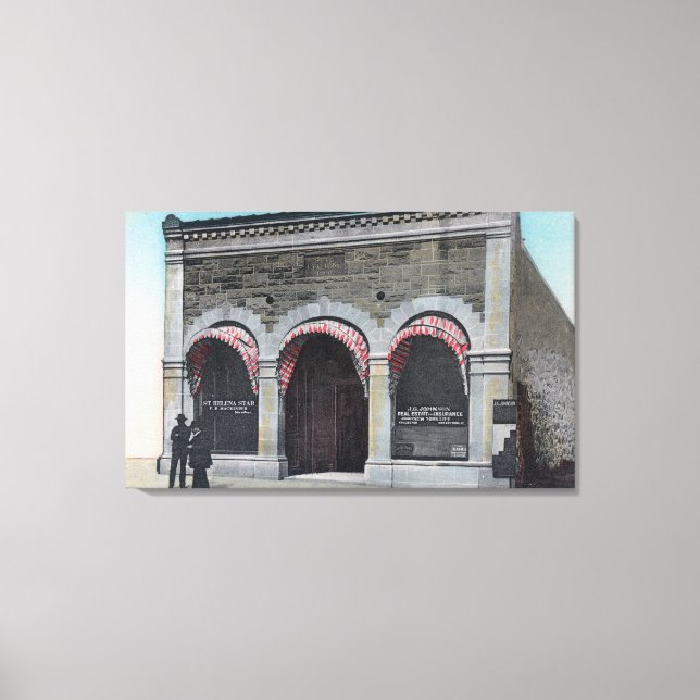 Toile Vue extérieure du bureau de poste de Sainte-Hélène (Recto)