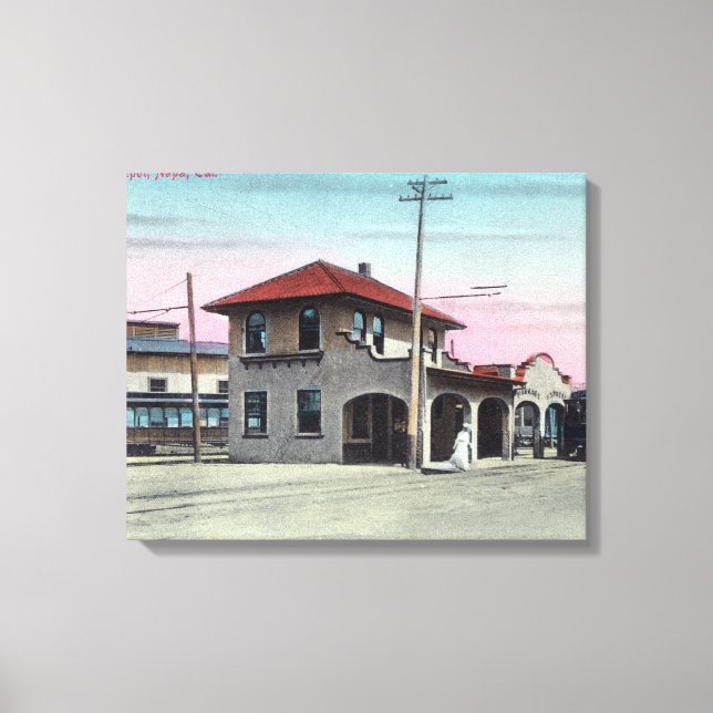 Toile Vue extérieure du dépôt électrique Napa, CA (Recto)