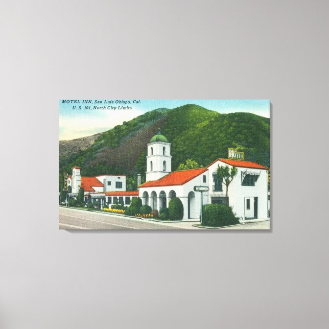 Toile Vue extérieure du Motel Inn (Recto)