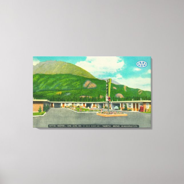 Toile Vue extérieure du Motel Mt. Si (Recto)