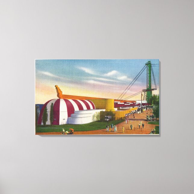 Toile Vue extérieure du pavillon alimentaire et agricole (Recto)