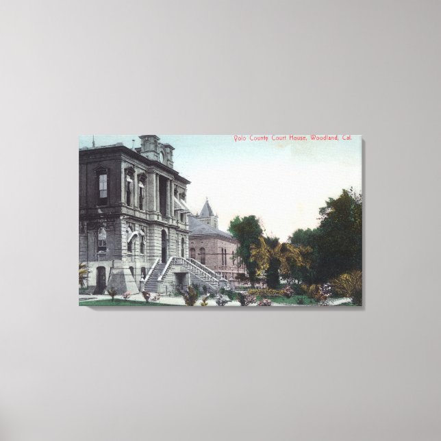 Toile Vue extérieure du tribunal du comté de Polo (Recto)