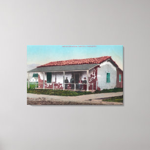 Toile Vue extérieure d'un vieil Adobe HomeVentura, CA