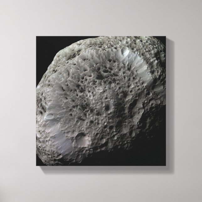 Toile Vue fausse couleur de la lune de Saturne Hyperion (Recto)