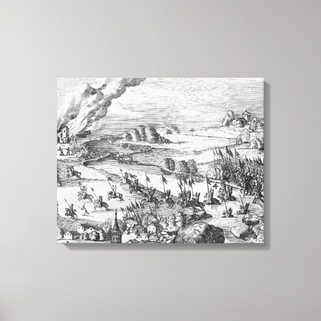 Toile Vue générale de la bataille de Muhlberg (Recto)