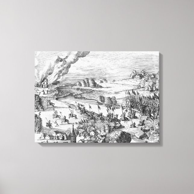 Toile Vue générale de la bataille de Muhlberg (Recto)