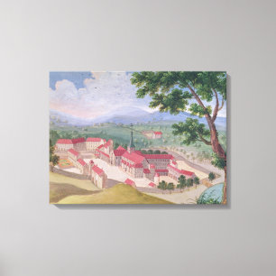 Toile Vue générale de l'abbaye de l'est