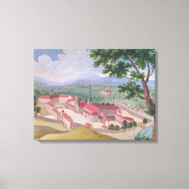 Toile Vue générale de l'abbaye depuis l'est (Recto)