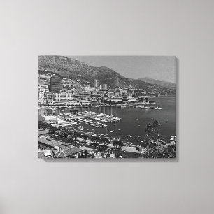 Toile Vue générale de Monaco Monte-Carlo vintage