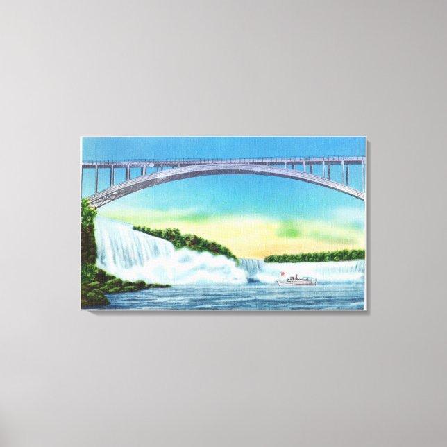 Toile Vue générale des chutes et de l'arc-en-ciel (Recto)