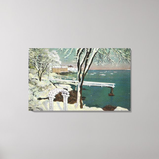 Toile Vue hivernale du port de Marblehead (Recto)