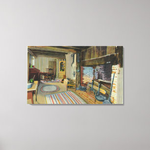 Toile Vue intérieure de cuisine de la Chambre de John